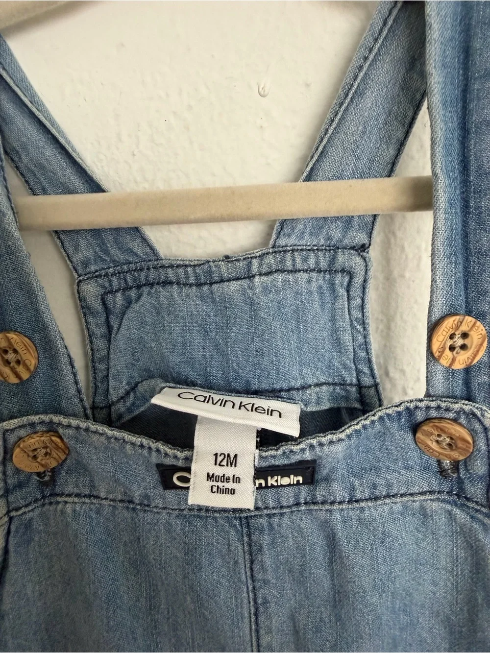 Calvin Klein Denim Blue Kids Overalls